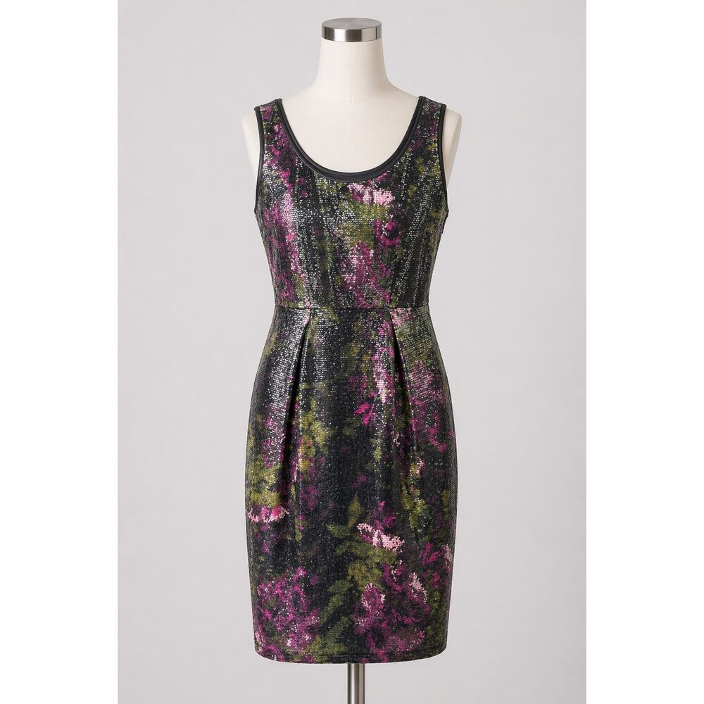 Donna Ricco Sequin Floral Dress Purple Black 4 New! - Picture 12 of 12